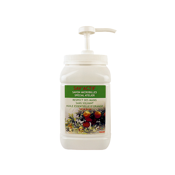 savon microbille liquide sans solvant 3l/bidon