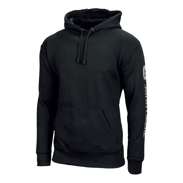 Sweat à capuche noir John Deere