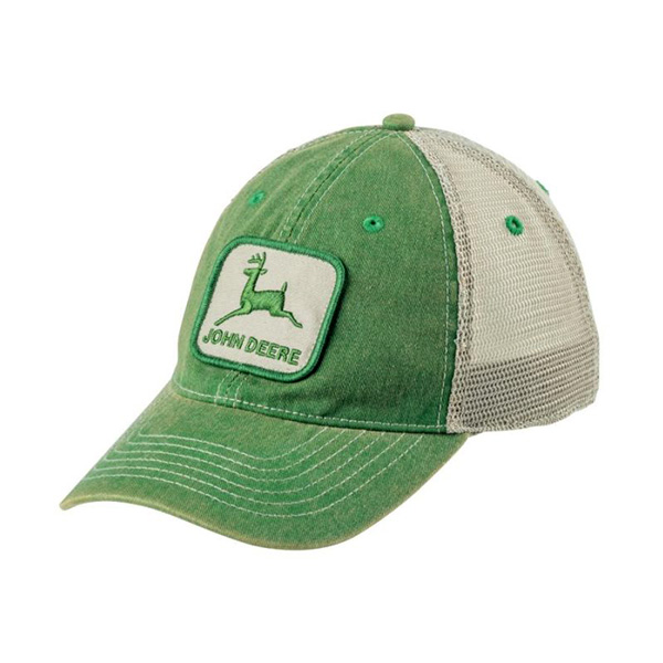 Casquette maille arrière vintage verte John Deere