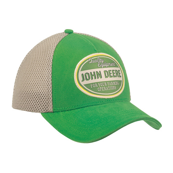 Casquette "Quality Equipment" verte à maille John Deere