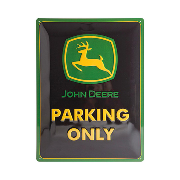 Plaque métallique "Parking Only" John Deere