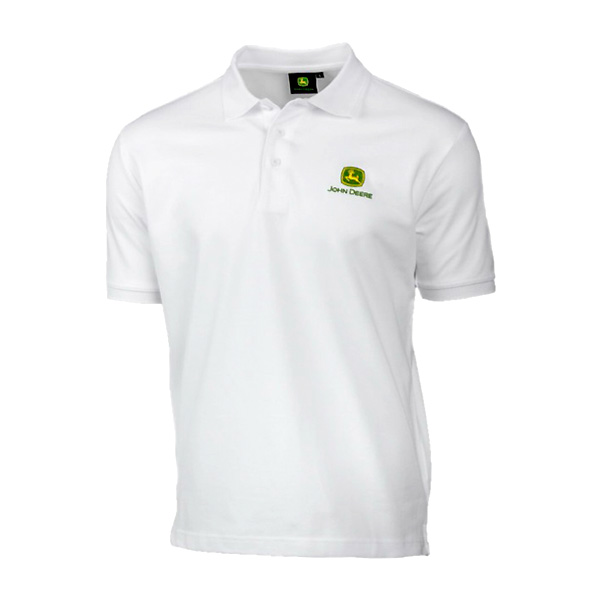 Polo blanc John Deere