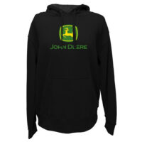 Sweat-shirt à capuche en polaire noir John Deere