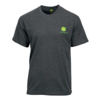 T-shirt noir John Deere avec ligne temporelle du logo