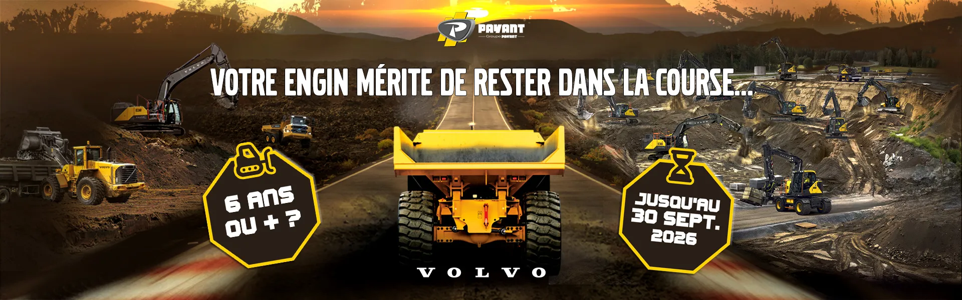 Promotion sur les pièces détachées d'origine VOLVO CE 2026 avec PAYANT