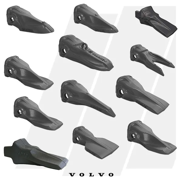 Dents de godet Volvo pour chargeuses et pelles hydrauliques