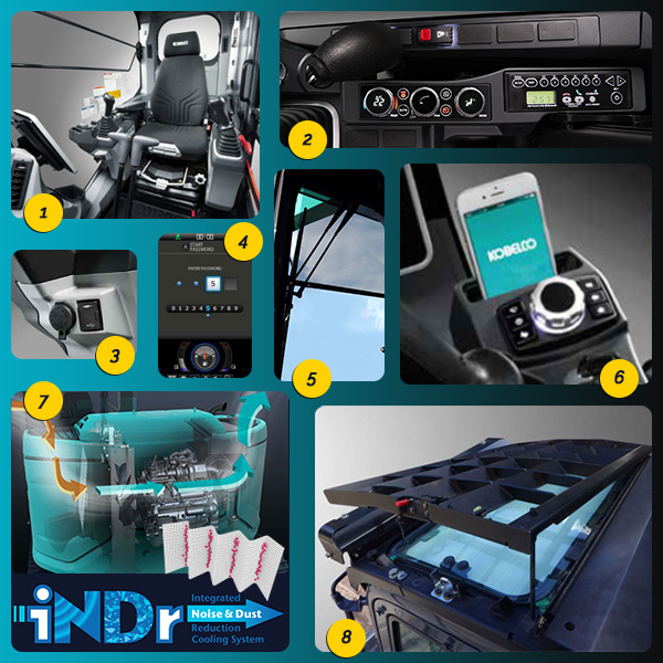 sk75sr-7-equipement-serie SK75SR-7 : Nombreux équipements de série