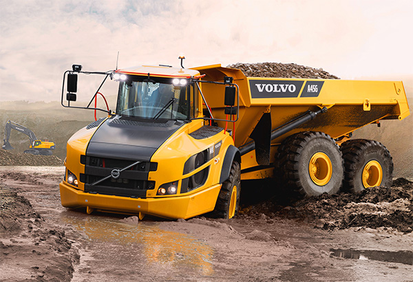 Tombereau-articule-Volvo Volvo - Tombereau articulé A45G