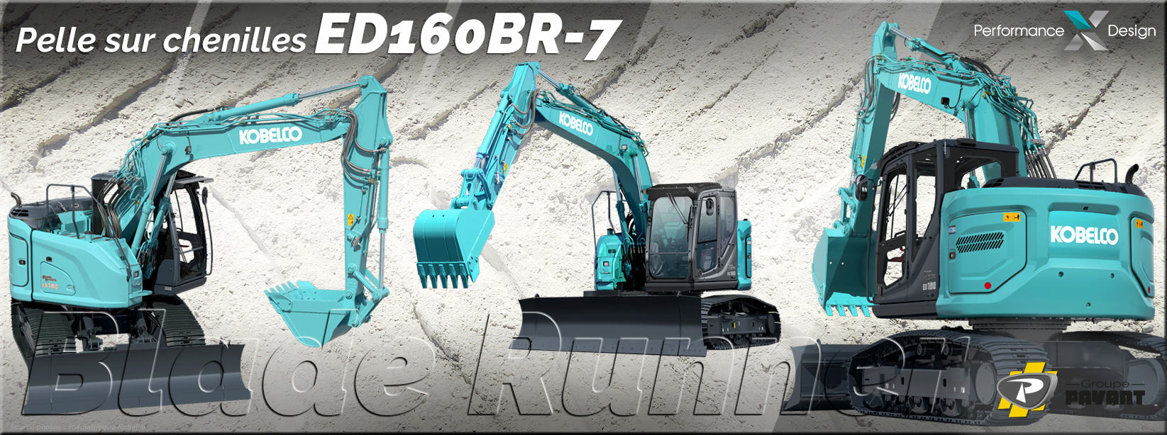 Pelle sur chenilles ED160BR-7 Blade Runner Kobelco