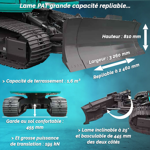 ed160br-7-lame-pat-grande-capacite-et-garde-au-sol ED160BR-7 - Blade Runner : Grandes capacités de terrassement