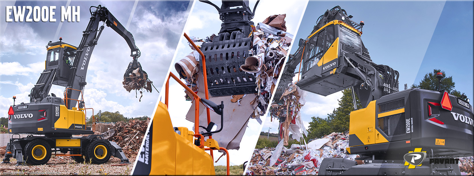 pelle-sur-pneus-EW200E-MH-VolvoCE Pelle sur pneus EW200E MH Volvo CE