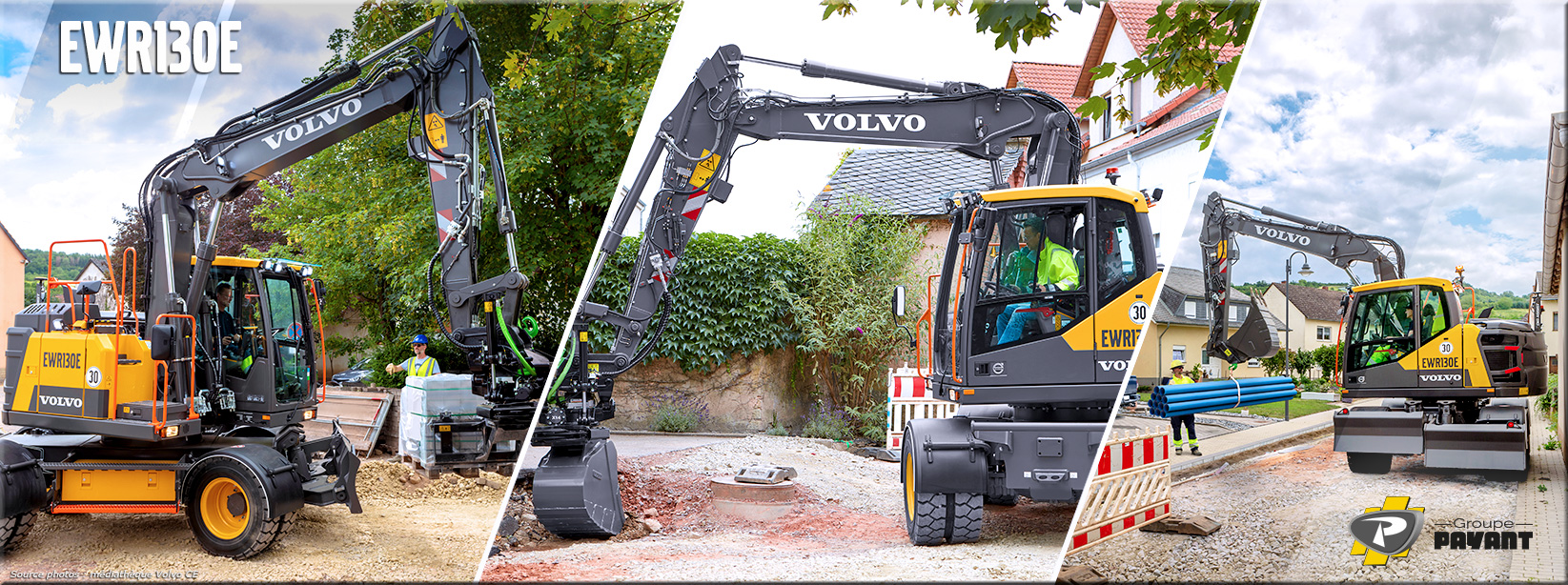 Pelle sur pneus EWR130E Volvo CE