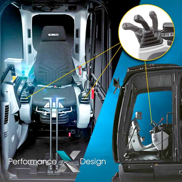sk380srlc-ergonomique-et-confortable Pelle sur chenilles SK380SRLC Kobelco : Ergonomique et confortable