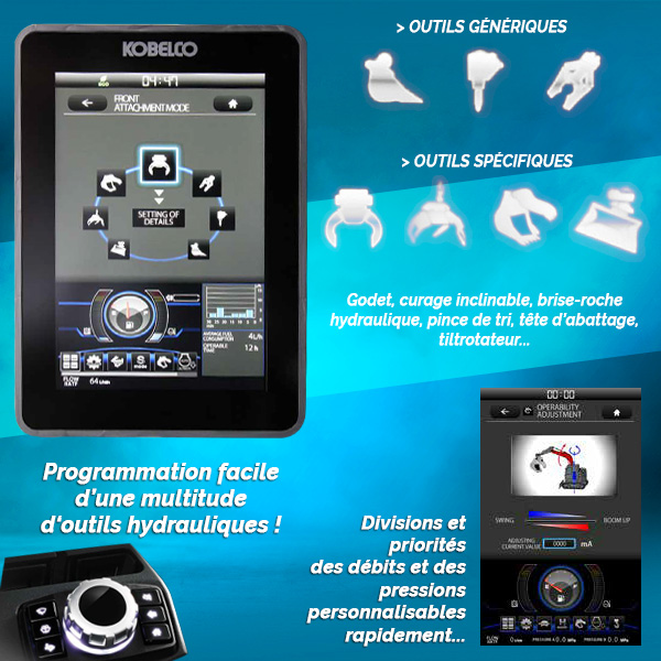 Pelle sur chenilles SK500LC-11 : polyvalence et programmation facile Pelle sur chenilles SK500LC-11 : polyvalence et programmation facile
