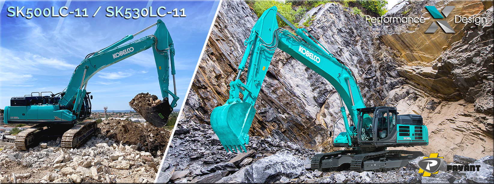 Pelles sur chenilles SK500LC-11 et SK530LC-11 Kobelco