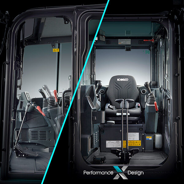 Mini pelle sur chenilles SK58SRX-7 Kobelco : confortable et fonctionnelle