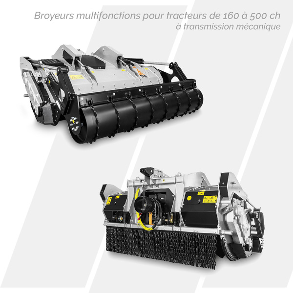Broyeurs multifonctions pour tracteurs de 160 à 500 ch à transmission mécanique FAE