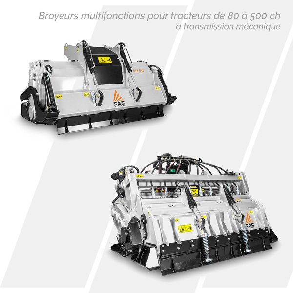 Broyeurs multifonctions pour la construction à transmission mécanique FAE