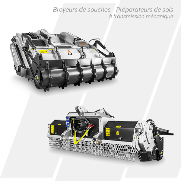 Broyeurs préparateurs de sols à transmission mécanique FAE