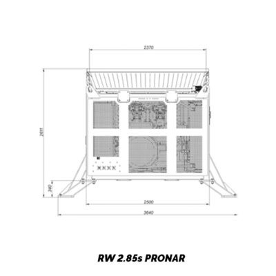 Broyeur fixe RW 2.85s Pronar - Dimensions