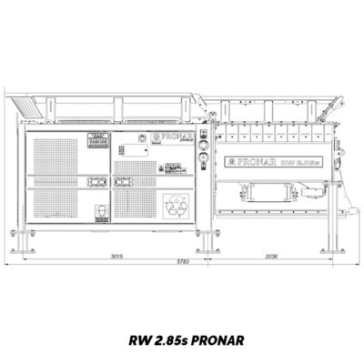 Broyeur fixe RW 2.85s Pronar - Dimensions