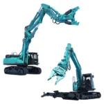 pelles-sur-chenilles-de-demolition-et-recyclage-kobelco Voir les pelles sur chenilles spéciales KOBELCO : démolition, démantèlement, recyclage