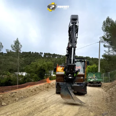 Démo pelle sur pneus EWR150 Volvo - Chantier ARTP Démo pelle sur pneus EWR150 Volvo - Chantier ARTP
