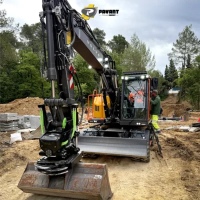 Démo pelle sur pneus EWR150 Volvo - Chantier ARTP Démo pelle sur pneus EWR150 Volvo - Chantier ARTP