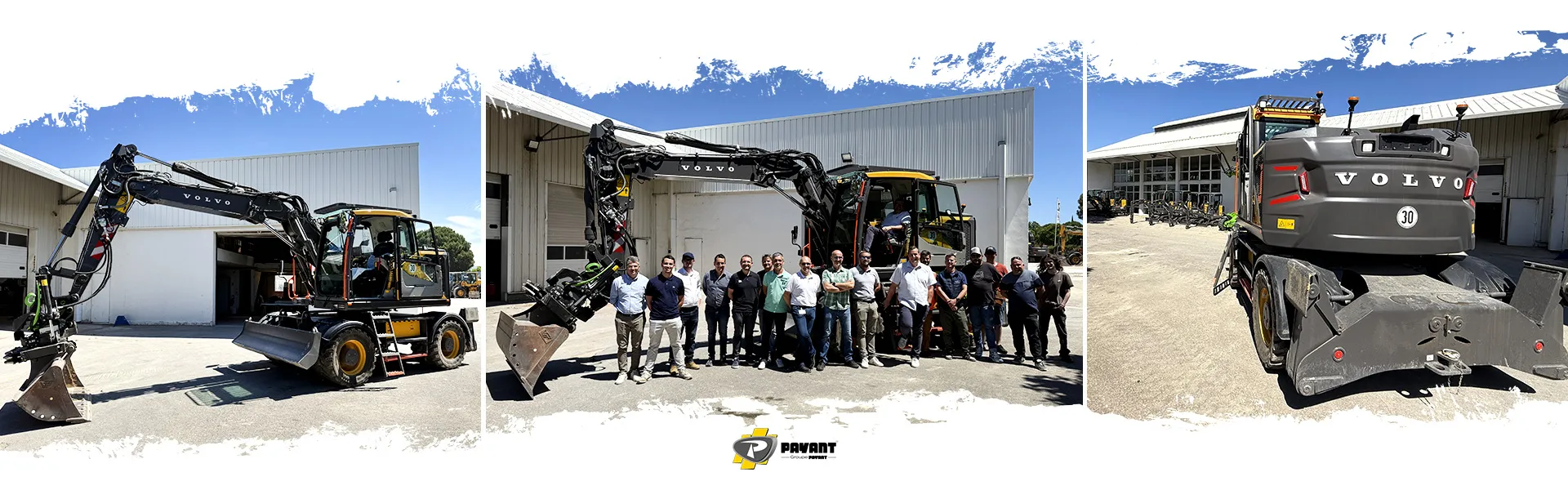 Présentation de la nouvelle pelle sur pneus EWR150 Volvo sur Payant 13