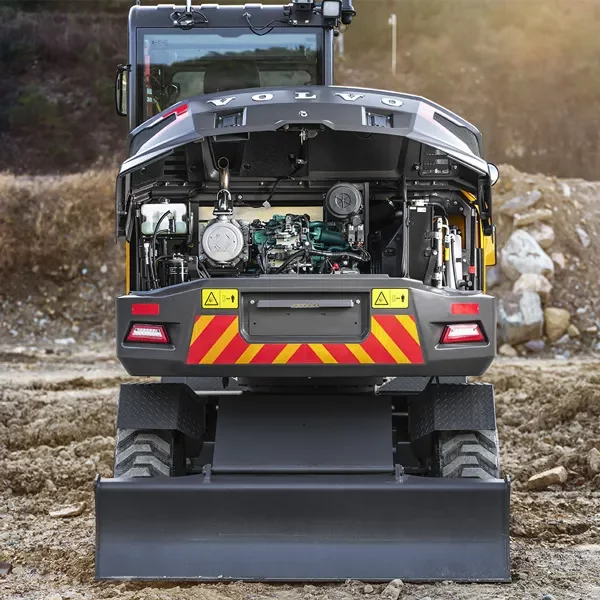 Accès composants pelle compacte sur pneus EW65 VOLVO Accès composants pelle compacte sur pneus EW65 VOLVO