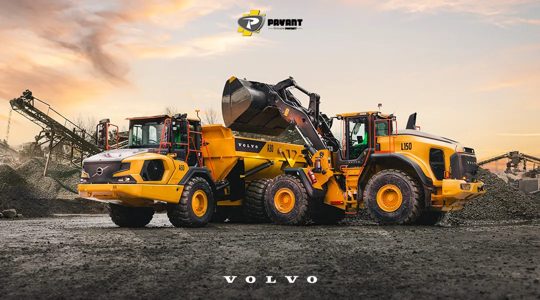 Tombereau articulé A30 et chargeuse sur pneus L150 VOLVO CE